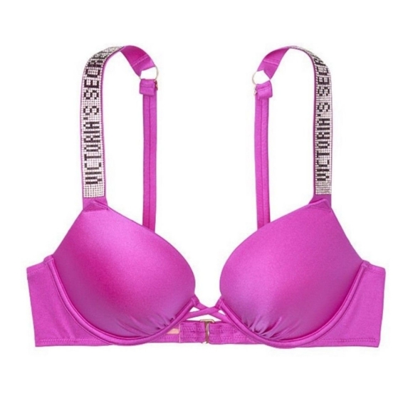 NWOT Victoria Secret Bombshell Add-2-Cups Swimsuit Push-up Top - Picture 2 of 8